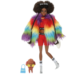 Barbie Extra Doll Rainbow Coat 