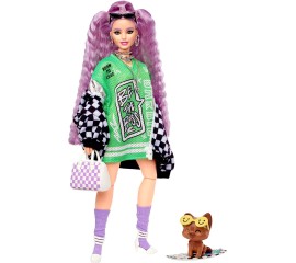 Barbie Extra Chequed Flag Race Jacket Doll