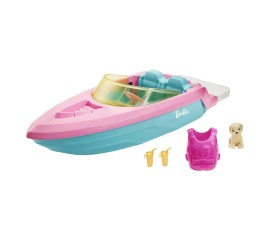 Barbie Boat with Puppy & Accessories