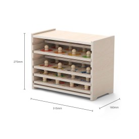 Flat Puzzle - 12pcs Set with Storage Shelf