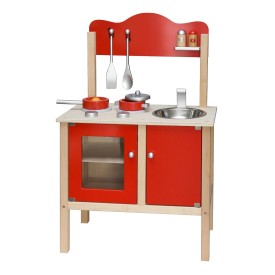 Red Noble Kitchen with Accessories  